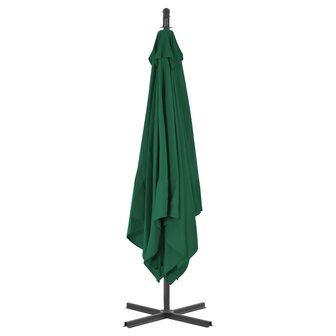 Zweefparasol met stalen paal 250x250 cm groen 4