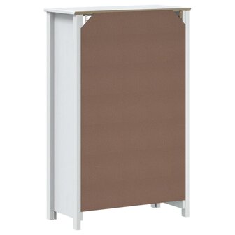 Badkamerkast BERG 69,5x34x110 cm massief grenenhout wit 6