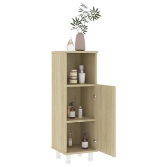 Badkamerkast 30x30x95 cm bewerkt hout sonoma eikenkleurig 3