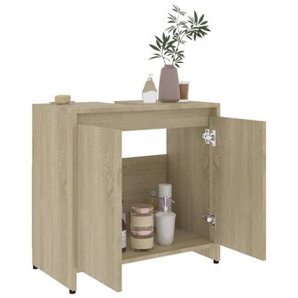 Badkamerkast 60x33x61 cm bewerkt hout sonoma eikenkleurig 4