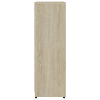 Badkamerkast 30x30x95 cm bewerkt hout sonoma eikenkleurig 8