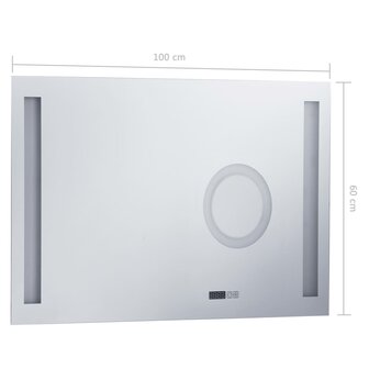 Badkamerspiegel LED met aanraaksensor 100x60 cm 8