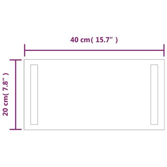 Badkamerspiegel LED 40x20 cm 5