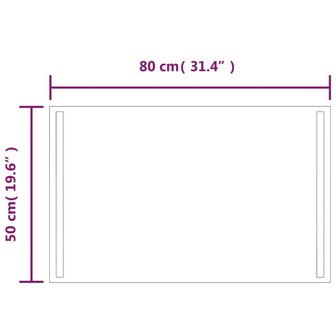 Badkamerspiegel LED 80x50 cm 5