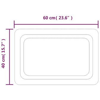 Badkamerspiegel LED 60x40 cm 5