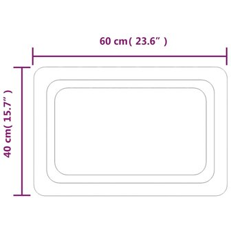 Badkamerspiegel LED 40x60 cm 5