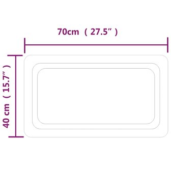 Badkamerspiegel LED 40x70 cm 5