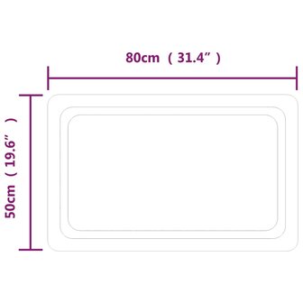 Badkamerspiegel LED 50x80 cm 5