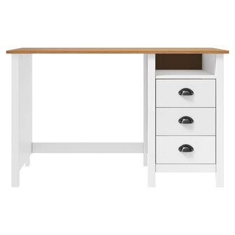 Bureau Hill 3 lades 120x50x74 cm massief grenenhout 2