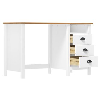 Bureau Hill 3 lades 120x50x74 cm massief grenenhout 3