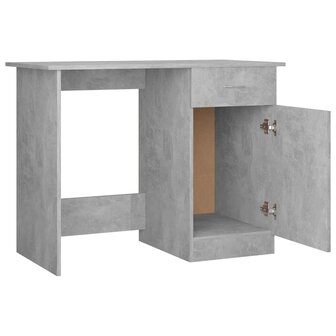 Bureau 100x50x76 cm bewerkt hout betongrijs 5