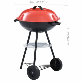 Kogelbarbecue houtskool met wieltjes XXL 44 cm 11