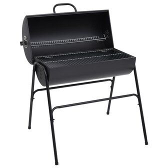 Barbecuevat met 2 kookroosters 80x95x90 cm staal zwart 1