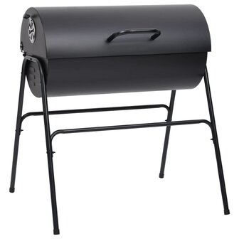 Barbecuevat met 2 kookroosters 80x95x90 cm staal zwart 2