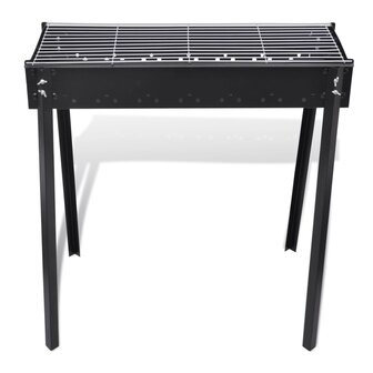 Houtskoolbarbecue staand vierkant 75x28 cm 2