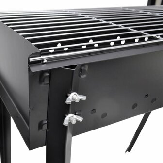 Houtskoolbarbecue staand vierkant 75x28 cm 4