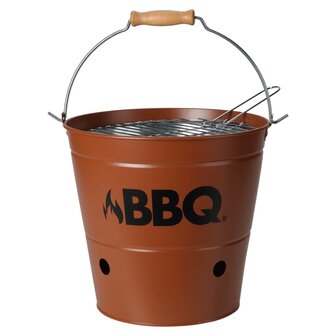 ProGarden Barbecue emmer BBQ 26 cm donkeroranje 1