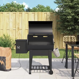 Pelletbarbecue met bodemplaat 94 cm ijzer zwart 1