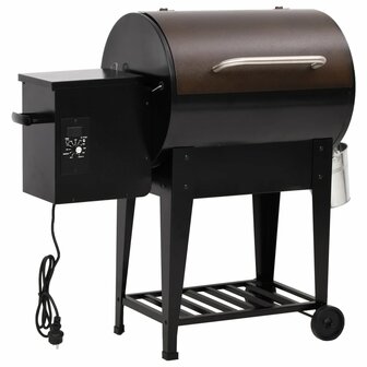 Pelletbarbecue met bodemplaat 94 cm ijzer zwart 2