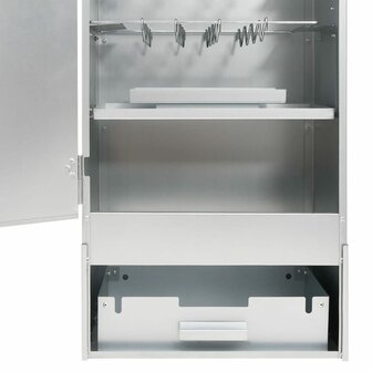 BBQ-rookoven met houtsnippers 44,5x29x110 cm staal 9