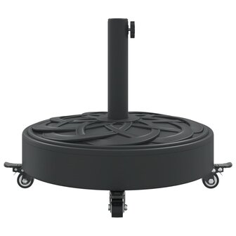 Parasolvoet met wielen voor stok van &Oslash;38 / 48 mm 27 kg rond 5