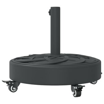 Parasolvoet met wielen voor stok van &Oslash;38 / 48 mm 27 kg rond 6