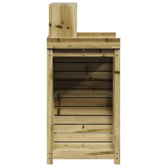 Oppottafel met schappen 82,5x50x109,5 cm ge&iuml;mpregneerd hout 6