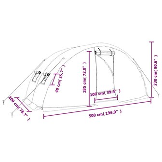 Tuinkas met stalen frame 10 m&sup2; 5x2x2,3 m 12