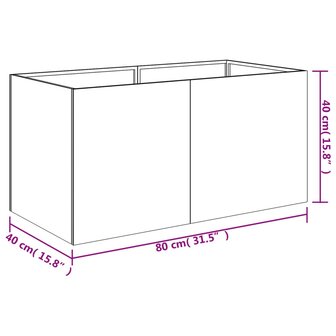 Plantenbak 80x40x40 cm cortenstaal 8