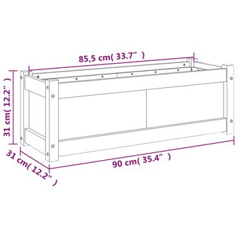 Plantenbakken 2 st cm ge&iuml;mpregneerd hout 12