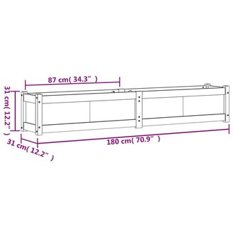 Plantenbakken 2 st massief douglashout 11
