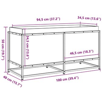 Plantenbak 100x40x50 cm massief grenenhout wasbruin 10