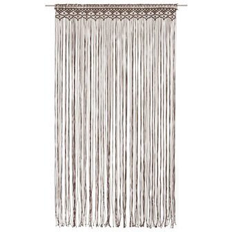 Gordijn macram&eacute; 140x240 cm katoen taupe 2