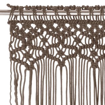 Gordijn macram&eacute; 140x240 cm katoen taupe 3