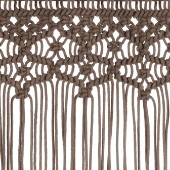 Gordijn macram&eacute; 140x240 cm katoen taupe 4