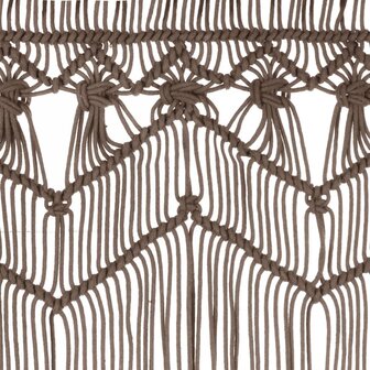 Gordijn macram&eacute; 140x240 cm katoen taupe 4