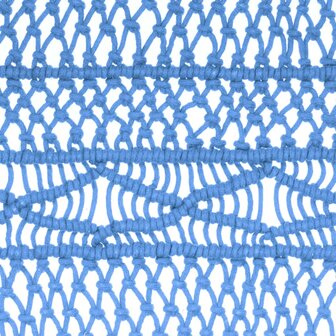 Gordijn macram&eacute; 140x240 cm katoen blauw 4