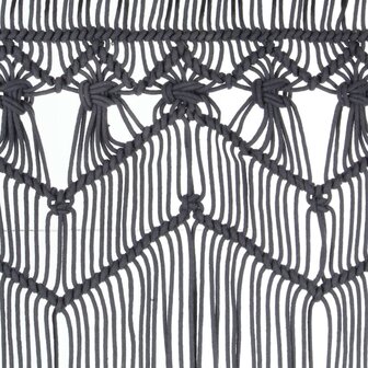 Gordijn macram&eacute; 140x240 cm katoen antraciet 4