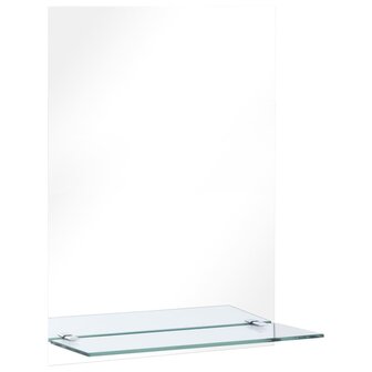 Wandspiegel met schap 40x60 cm gehard glas 2