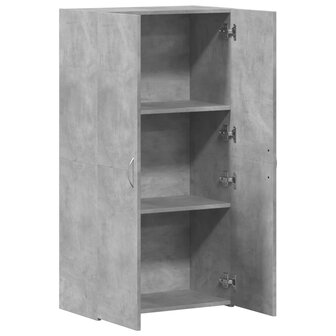 Archiefkast 60x32x115 cm bewerkt hout betongrijs 7