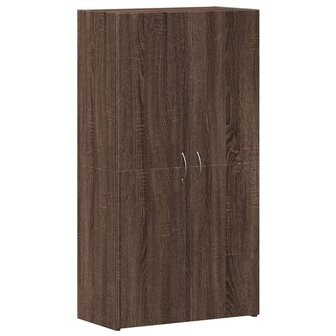 Archiefkast 60x32x115 cm bewerkt hout bruin eikenkleur 2