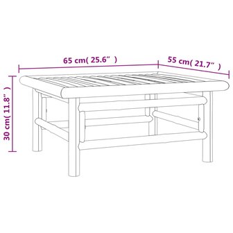 2-delige Loungeset met kussens bamboe lightgrijs 11