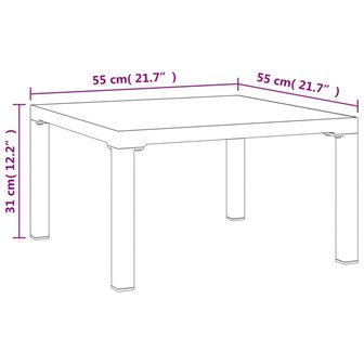 4-delige Loungeset poly rattan zwart en grijs 12