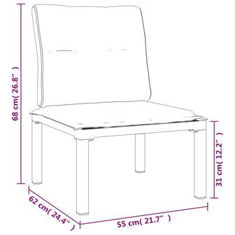 3-delige Loungeset met kussens poly rattan zwart en grijs 10