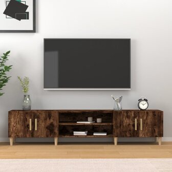 Tv-meubel 180x31,5x40 cm bewerkt hout gerookt eikenkleurig 1