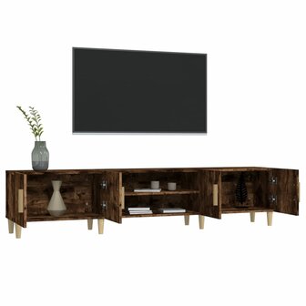 Tv-meubel 180x31,5x40 cm bewerkt hout gerookt eikenkleurig 5