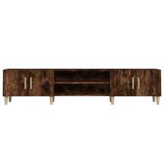 Tv-meubel 180x31,5x40 cm bewerkt hout gerookt eikenkleurig 6