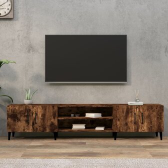 Tv-meubel 180x31,5x40 cm bewerkt hout gerookt eikenkleurig 1