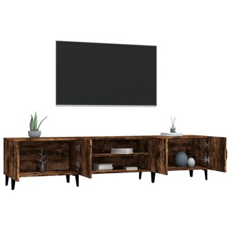 Tv-meubel 180x31,5x40 cm bewerkt hout gerookt eikenkleurig 5