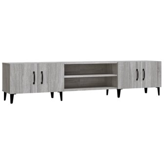 Tv-meubel 180x31,5x40 cm bewerkt hout grijs sonoma eikenkleurig 2